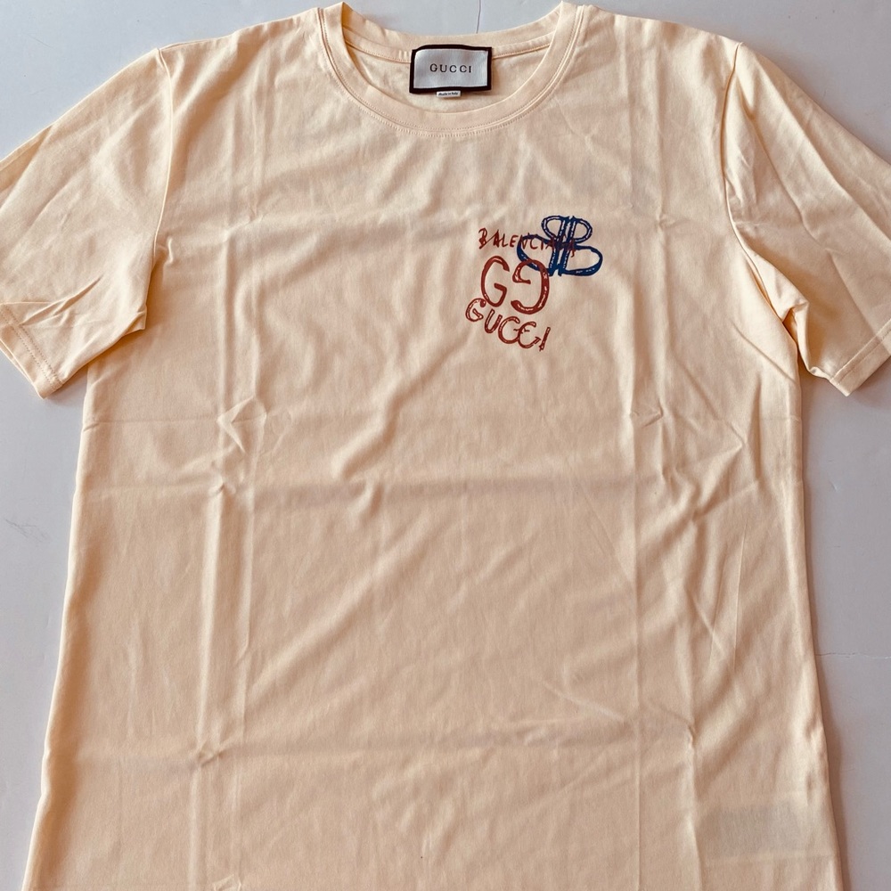 Gucci x Balenciaga Men T Shirt Sz L GG BB Logo